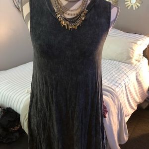 Grey acid washed dress